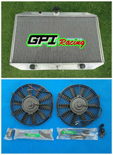 Load image into Gallery viewer, GPI Aluminum radiator + fan FOR 1971-1974 Jaguar XKE E-TYPE 5.3 Series 3 V12 manual 1971 1972 1973 1974