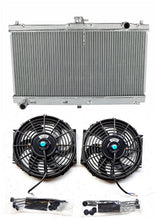 Load image into Gallery viewer, GPI 2 Row Aluminum Radiator & fans For 1999-2005 Mazda Miata MX5 1.8L Manual Transmission 1999 2000 2001 2002 2003 2004 2005