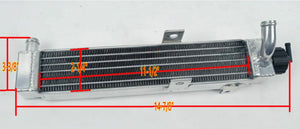 GPI 15" 4" Aluminium Radiator FOR GO KART ROTAX MINI-MAX / MICRO-MAX
