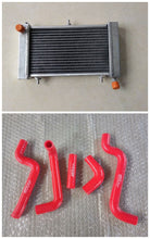 Load image into Gallery viewer, GPI Aluminum radiator &amp; red hose For 1995-2010 Aprilia RS125 RS 125  Tuono 125 PY RD SF MP 1996 1997 1998 1999 2000 2001 2002 2003 2004 2005 2006 2007 2008 2009
