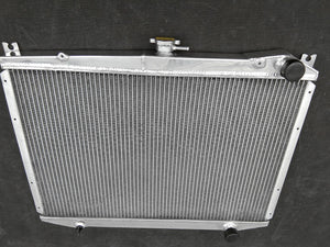 Aluminum Radiator &Shroud & Fans  Fit 1986-1997 Nissan D21 Pathfinder Pickup E LE SE XE L4 V6 MT 1986 1987 1988 1989 1990 1991 1992 1993 1994 1995 1996