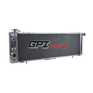 GPI 3 Row Aluminum Racing Radiator For 1991-2001 Jeep Cherokee/Comanche 2.5L/4.0L l4/l6  1991 1992 1993 1994 1995 1996 1997 1998 1999 2000 2001