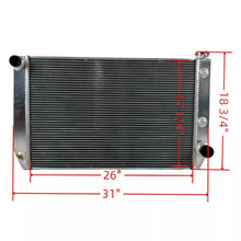 Load image into Gallery viewer, GPI 31&quot; x 18&quot; Aluminum Universal Crossflow Radiator for Chevy Config AT Auto
