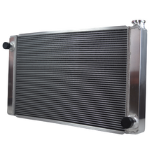 Load image into Gallery viewer, 28&quot; Core Aluminum Universal Crossflow Radiator for Chevy Configuration MT Manual
