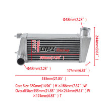 Load image into Gallery viewer, 2.28'' Aluminum Intercooler for 1989-1991 Audi 200 C3 Quattro 3B 2.2 20V Turbo 1990
