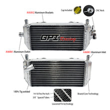 Load image into Gallery viewer, GPI L&amp;R Aluminum Radiator For 2003-2008 Kawasaki KX125 / 2003-2004 KX250
