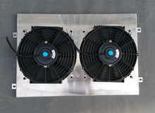 Load image into Gallery viewer, Aluminum Radiator Shroud Fans Fit 1986-1997 Nissan D21 Pathfinder Pickup E LE SE XE L4 V6 MT 1986 1987 1988 1989 1990 1991 1992 1993 1994 1995 1996
