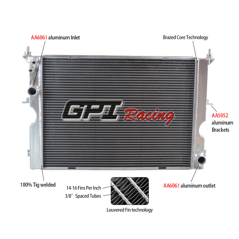 GPI 40MM CORE Aluminum radiator FOR 1999-2004 Land Rover Discovery II 2 ...