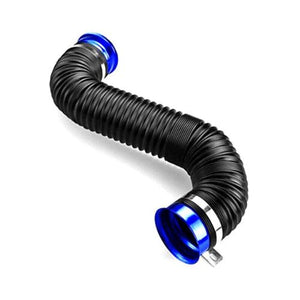 BLUE Universal 3'' Flexible Car Cold Air Intake Hose Filter Pipe Telescopic Tube Kit