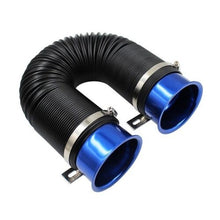 Load image into Gallery viewer, BLUE Universal 3&#39;&#39; Flexible Car Cold Air Intake Hose Filter Pipe Telescopic Tube Kit
