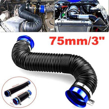 Load image into Gallery viewer, BLUE Universal 3&#39;&#39; Flexible Car Cold Air Intake Hose Filter Pipe Telescopic Tube Kit
