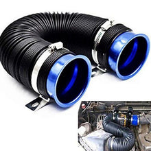 Load image into Gallery viewer, BLUE Universal 3&#39;&#39; Flexible Car Cold Air Intake Hose Filter Pipe Telescopic Tube Kit
