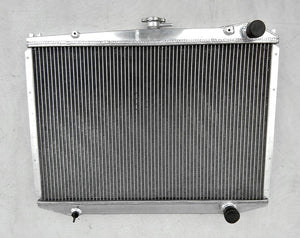 Aluminum Radiator &Shroud & Fans  Fit 1986-1997 Nissan D21 Pathfinder Pickup E LE SE XE L4 V6 MT 1986 1987 1988 1989 1990 1991 1992 1993 1994 1995 1996