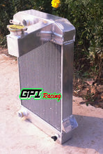 Load image into Gallery viewer, GPI 62MM 3 core aluminum radiator &amp; fan for TRIUMPH TR2 / TR3 / TR3A / TR3B Manual  1955 1956 1957 1958 1959 1960 1961 1962 1953 1954
