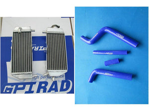 GPI Aluminum alloy radiator& hose FOR Yamaha YZ125/YZ 125 2005 - 2018 2005 2006 2007 2008 2009 2010 2011 2012 2013 2014 2015 2016 2017 2018