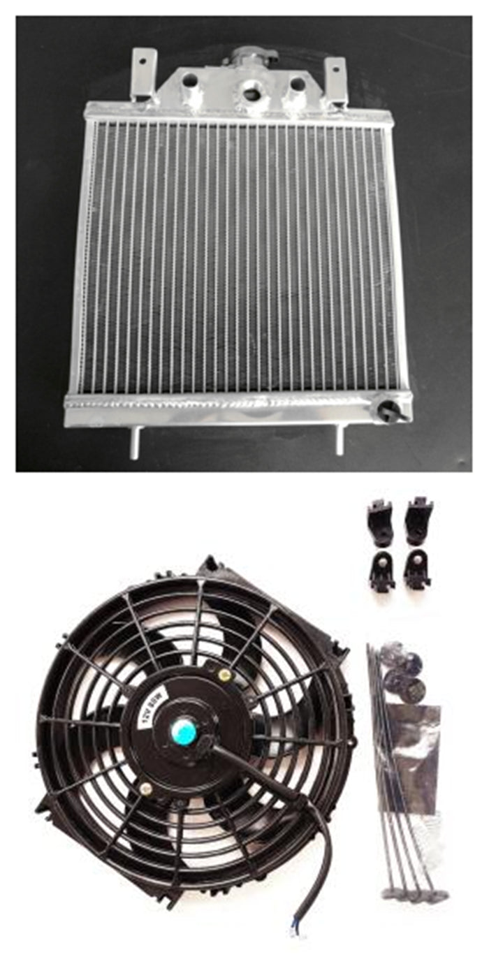 GPI Aluminum radiator& FAN for Polaris Scrambler 400 1996-2000 / 500 1997-2001 1997 1998 1999 2000
