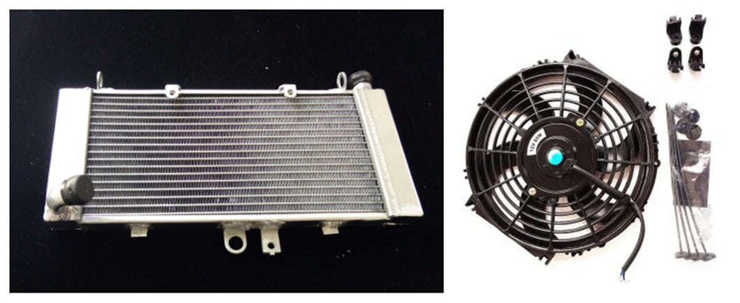 GPI Aluminum radiator & fan FOR 2002-2007 Honda CB900F 919 Hornet 900  2003 2004 2005 2006