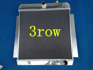 3 ROW ALUMINUM RADIATOR + Fan FOR 1955-1959 CHEVY PICKUP TRUCK V8 1955 1956 1957 1958 1959 AT/MT