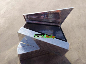 GPI 30"x18"x10" Pair Of Aluminium 4X4 Under Body Tool Box Under Tray Heavy Duty LOCK