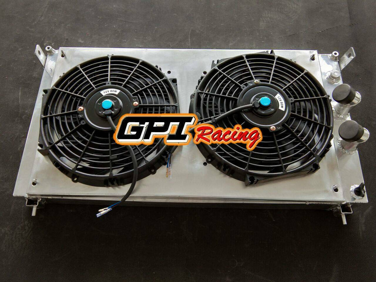 62MM Aluminum Radiator&Shroud&Fans For 1971-1989 Ferrari DeTomaso Pant ...