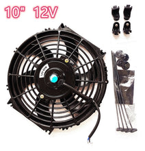 Load image into Gallery viewer, GPI 10&quot; inch 12V PULL/PUSH SLIM RADIATOR ELECTRIC COOLING THERMO FAN+MOUNTING KITS

