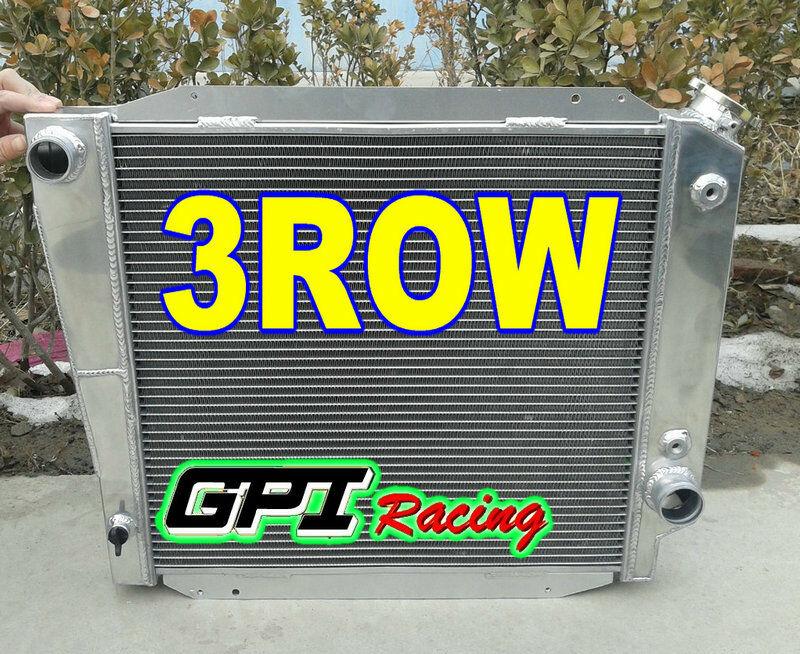 GPI ALUMINUM  RADIATOR FOR 1966-1977 FORD BRONCO WAGON/ROADSTER 5.0L 302 V8 3 ROW 1966 1967 1968 1969 1970 1971 1972 1973 1974 1975 1976 1977