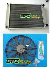 Load image into Gallery viewer, GPI 3 core crossflow aluminum radiator+FAN  for 1968-1976  MG MGB manual 1968 1969 1970 1971 1972 1973 1974 1975 1976
