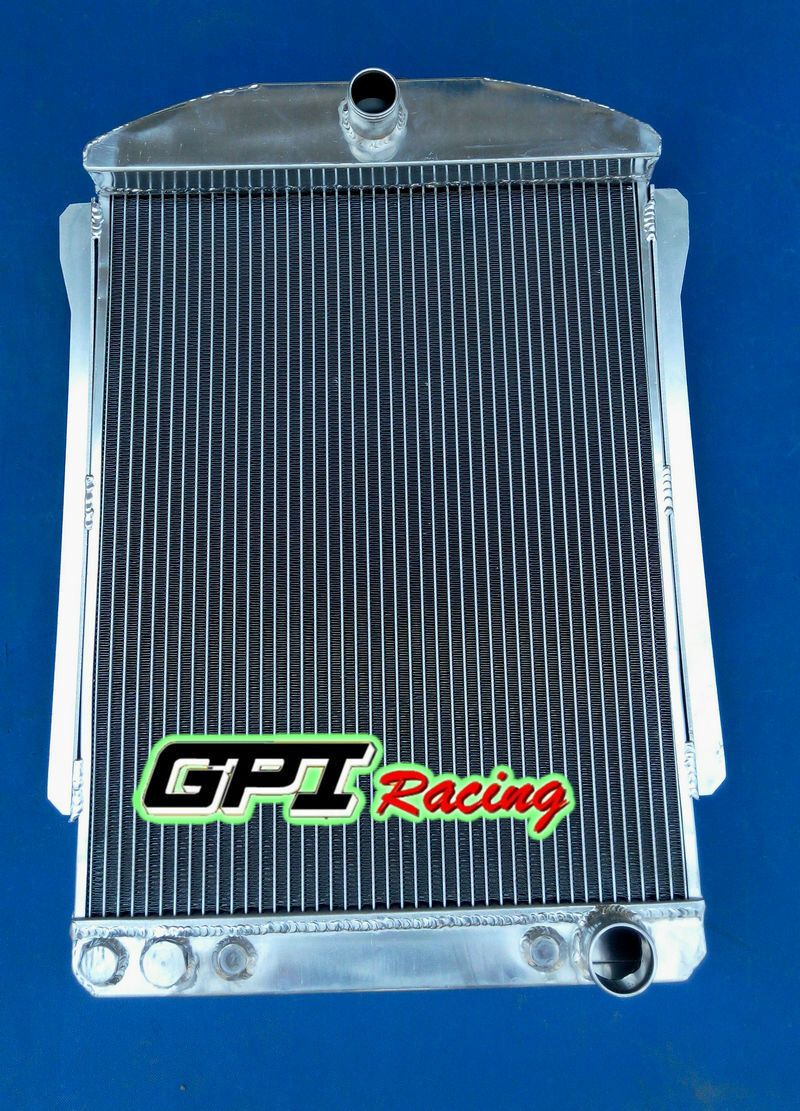 GPI 56MM Aluminum Radiator For 1940 1941 Chevy STREET ROD 3.5L L6 Polished AT / MT