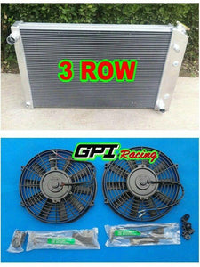 GPI 3 core aluminum radiator +fan for 1981-1990 Chevy C K P R V pickup Blazer 1981 1982 1983 1984 1985 1986 1987 1988 1989 1990