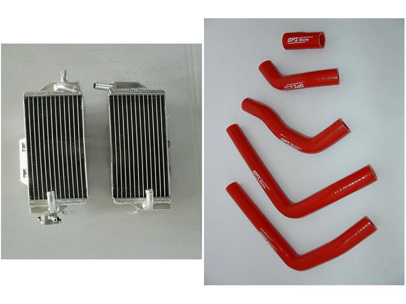 GPI Aluminum radiator + silicone  hose kit for Honda CR125R CR 125 2005 2006 2007