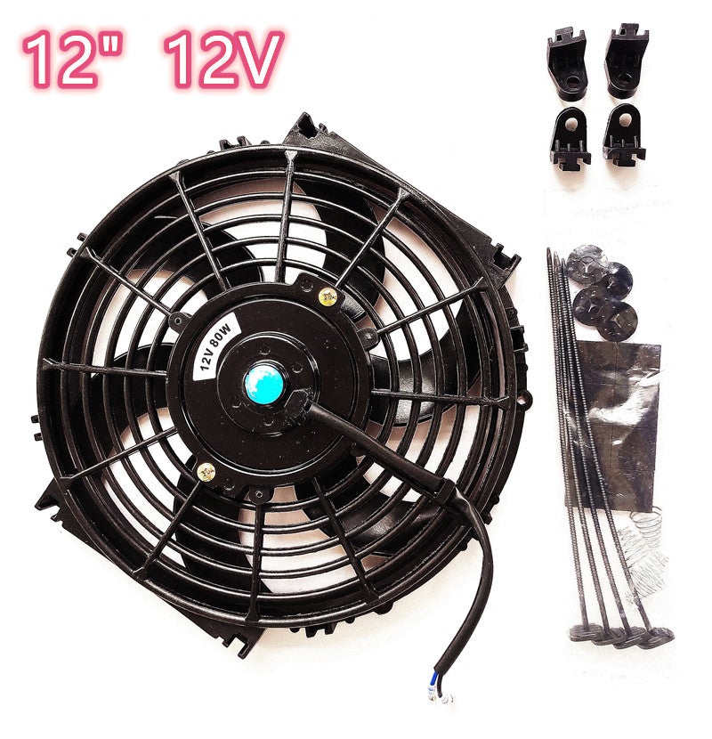 GPI 12 inch ELECTRIC RADIATOR Cooling Thermal THERMO FAN Universal + MOUNTING KITS