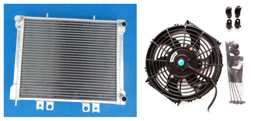 GPI Aluminum Radiator & FAN  For 2002-2005 Polaris Sportsman 600 700 1240103 1240534 2455031 2002 2003 2004 2005