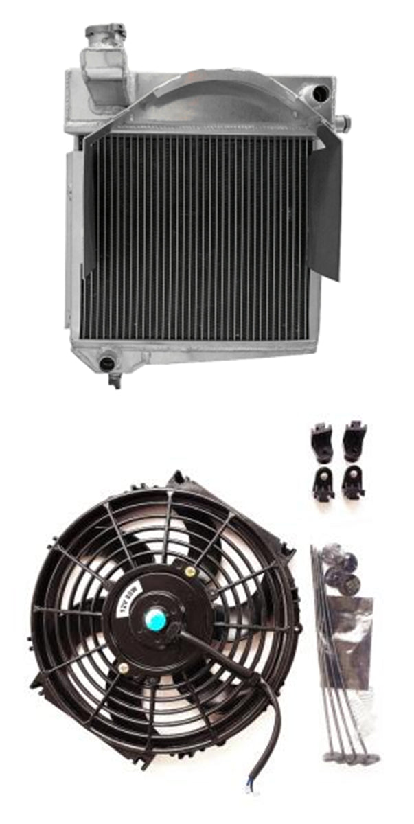 Aluminum Radiator & Fan FOR 1958-1967 Austin Healey Sprite Bugeye Frog ...