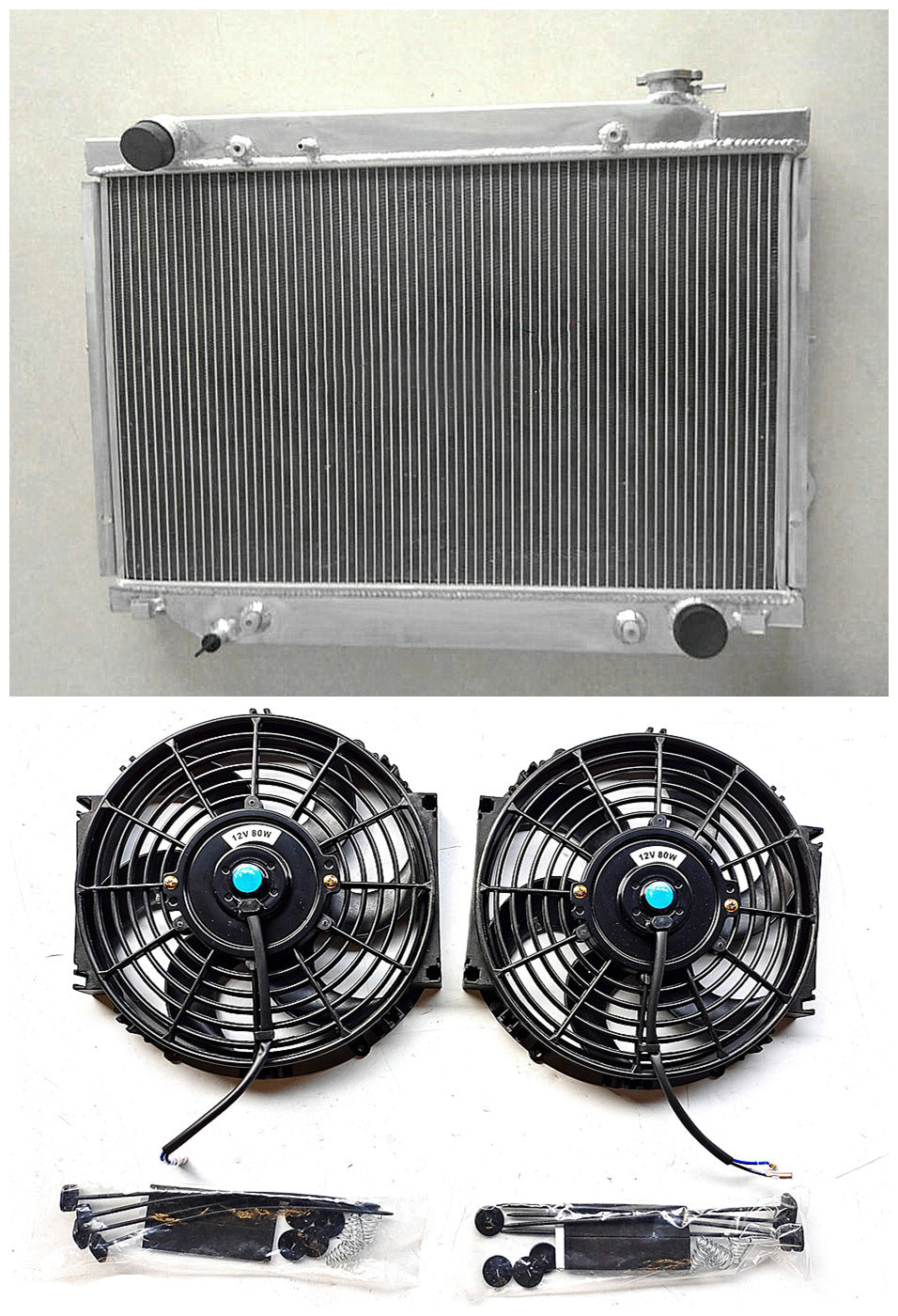 GPI Aluminum Radiator & fans For Landcruiser FJ80R FZJ80R 4.5 1FZFE LEXUS LX450 1990-1998 AT 1990 1991 1992 1993 1994 1995 1996 1997 1998