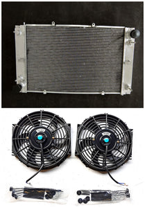 56mm Aluminum radiator & FANS Fit Porsche 928 with 2 oil coolers 1978-1995 1978 1979 1980 1981 1982 1983 1984 1985 1986 1987 1988 1989 1990 1991 1992 1993 1994 1995
