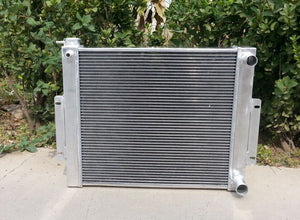 2.5"CORE aluminum radiator+fan for 1976-1986 JEEP CJ7 With Chevy V8 LS SWAP  manual 1977 1978 1979 1980 1981 1982 1983 1984 1985 1987