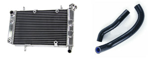 GPI Aluminum Radiator & Hose & Fan FOR 2003-2008 Suzuki LTZ400 KFX400 DVX400 2003 2004 2005 2006 2007 2008
