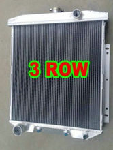 Load image into Gallery viewer, 3 Row Aluminum Radiator&amp; FANS For 1954 1955 1956 Ford Customline V8 Police Interceptor
