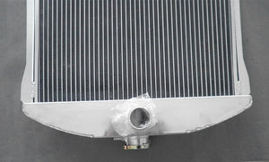 GPI 56MM Core Aluminum Radiator+Fan For 1940 1941 Chevy Street Rod 3.5L L6 Polished AT / MT
