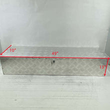 Load image into Gallery viewer, 49&quot;x13&quot;x10&quot; Aluminum Truck Underbody Tool Box Storage Underbed ATV RV Trailer Pickup Truck Tread Lock With Keys
