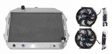 Load image into Gallery viewer, GPI 3 ROW Aluminum Radiator &amp; fans FOR 1970-1975   Nissan Datsun 240Z 260Z L24 L26 AT  1970 1971 1972 1973 1974 1975
