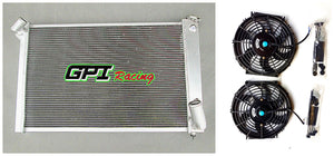GPI 2 Row Core Radiator  & FANS for 1969- 1972 Chevrolet Corvette Sm Block Champion    1969 1970 1971 1972