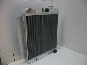 3 ROW ALUMINUM RADIATOR + Fan FOR 1955-1959 CHEVY PICKUP TRUCK V8 1955 1956 1957 1958 1959 AT/MT