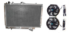 Load image into Gallery viewer, GPI Aluminum Radiator &amp; FANS For Mazda BG 323 Familia Protege GTX GTR GT 1.8 BP 1989-1994 Ford TX3 1989 1990 1991 1992 1993 1994
