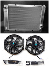 Load image into Gallery viewer, 3 ROWS Aluminum Radiator &amp; FANS for 1984-1988 Pontiac Fiero 2.5L/2.8L I4/V6  1984 1985 1986 1987 1988
