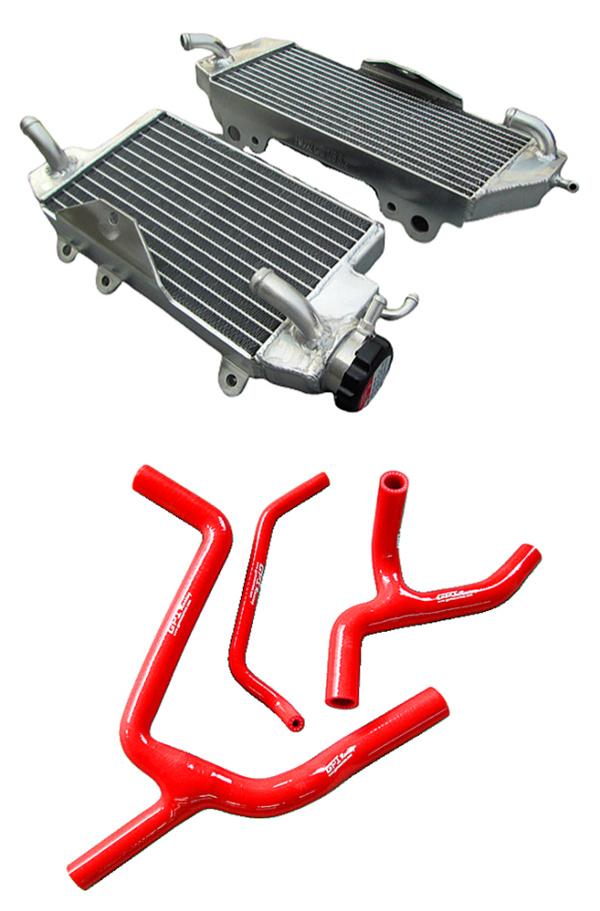 GPI Aluminum Radiator and hose FOR 2009-2015 Kawasaki KX450F KXF450 KX ...