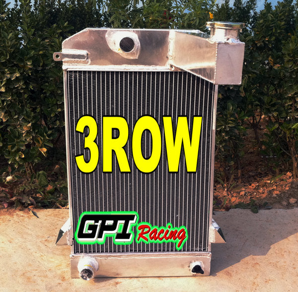 GPI 62MM 3 core aluminum radiator & fan for TRIUMPH TR2 / TR3 / TR3A ...