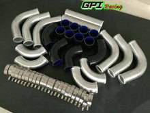 Load image into Gallery viewer, GPI 30&quot;x12&quot;x3&quot; FMIC Universal Aluminum Intercooler+3&quot; Aluminum Piping Hose+Clamps
