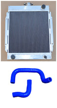 Load image into Gallery viewer, GPI Aluminum Radiator &amp; HOSE For 1970-1976 Nissan Datsun B110 1200 120Y B210 1.2L A12 I4 MT 1970 1971 1972 1973 1974 1975 1976
