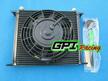 Load image into Gallery viewer, 30 Row AN-10 AN Universal Transmission Oil Cooler &amp; 7&quot; fan JAPAN TUNING CARS
